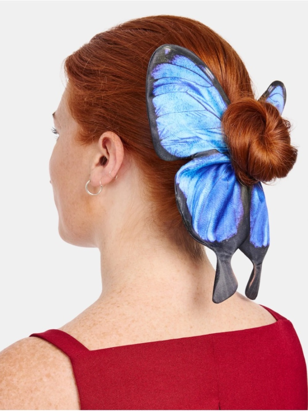 Chunks x TMG Bun Topper in Blue Swallowtail size LARGE - Picture 5 of 6